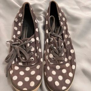Keds Grey And White Polka Dot Sneakers
